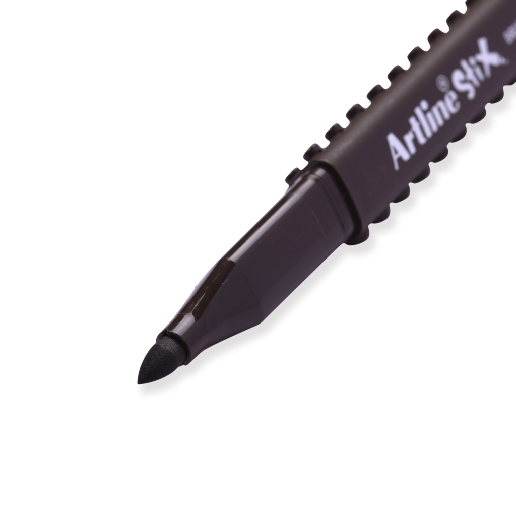 Shachihata Artline Stix Brush Marker - Dark Brown - Stationery Pal