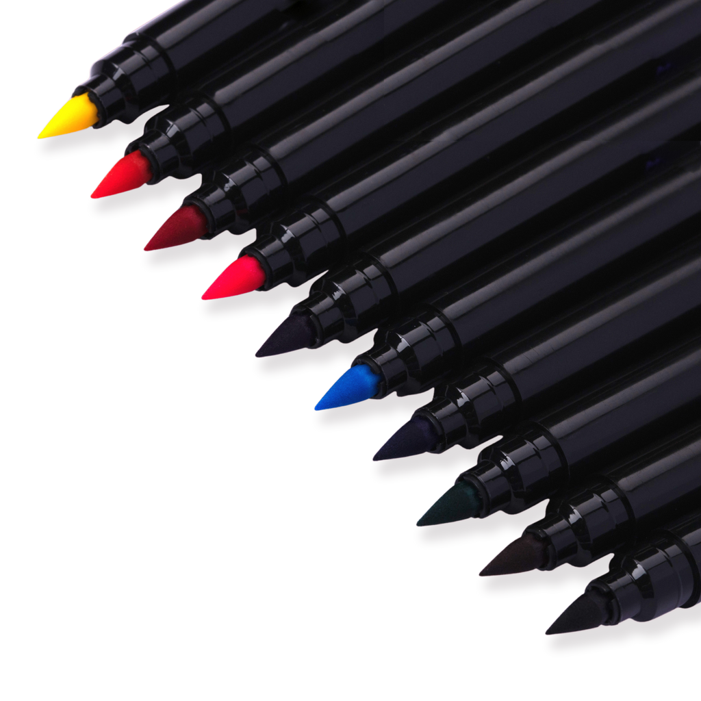 Milan Brush Markers - 10 Color Set - Stationery Pal