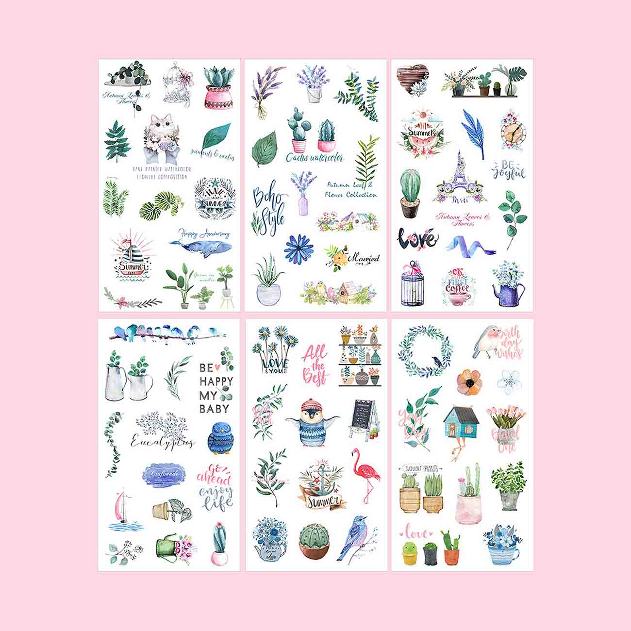 Leaf Stickers - Set of 6 - Stationery Pal