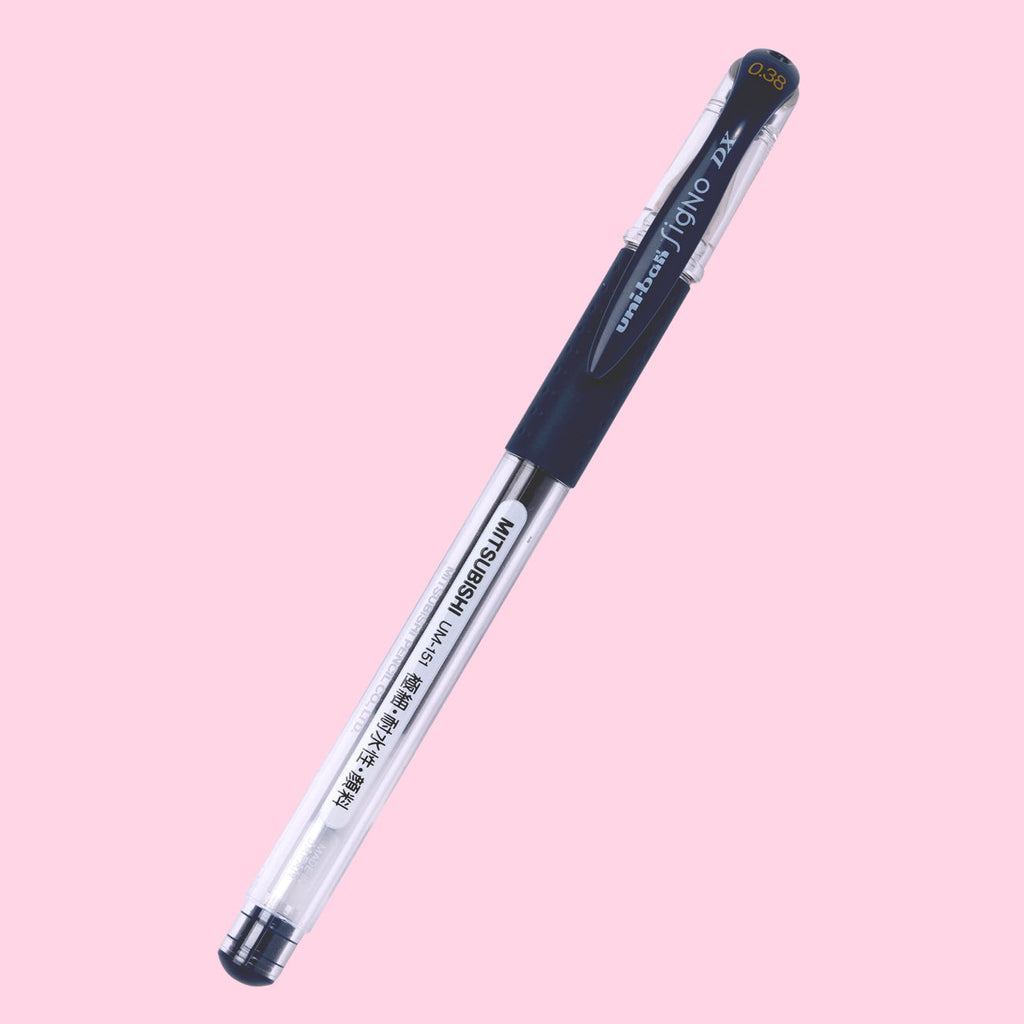 Uni-ball Signo UM-151 Gel Pen - 0.38 mm - Blue Black - Stationery Pal