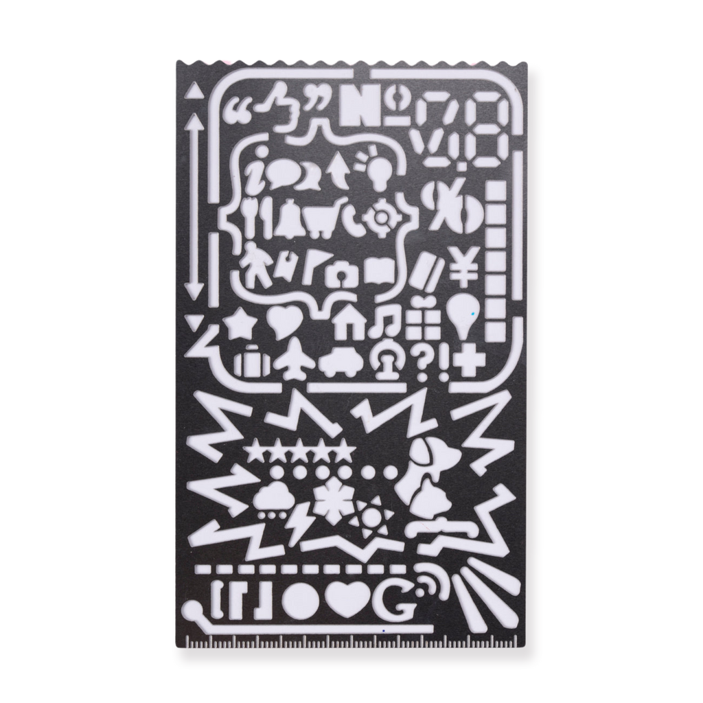 Bullet Journal Drawing Stencil Metal Ruler - Stationery Pal