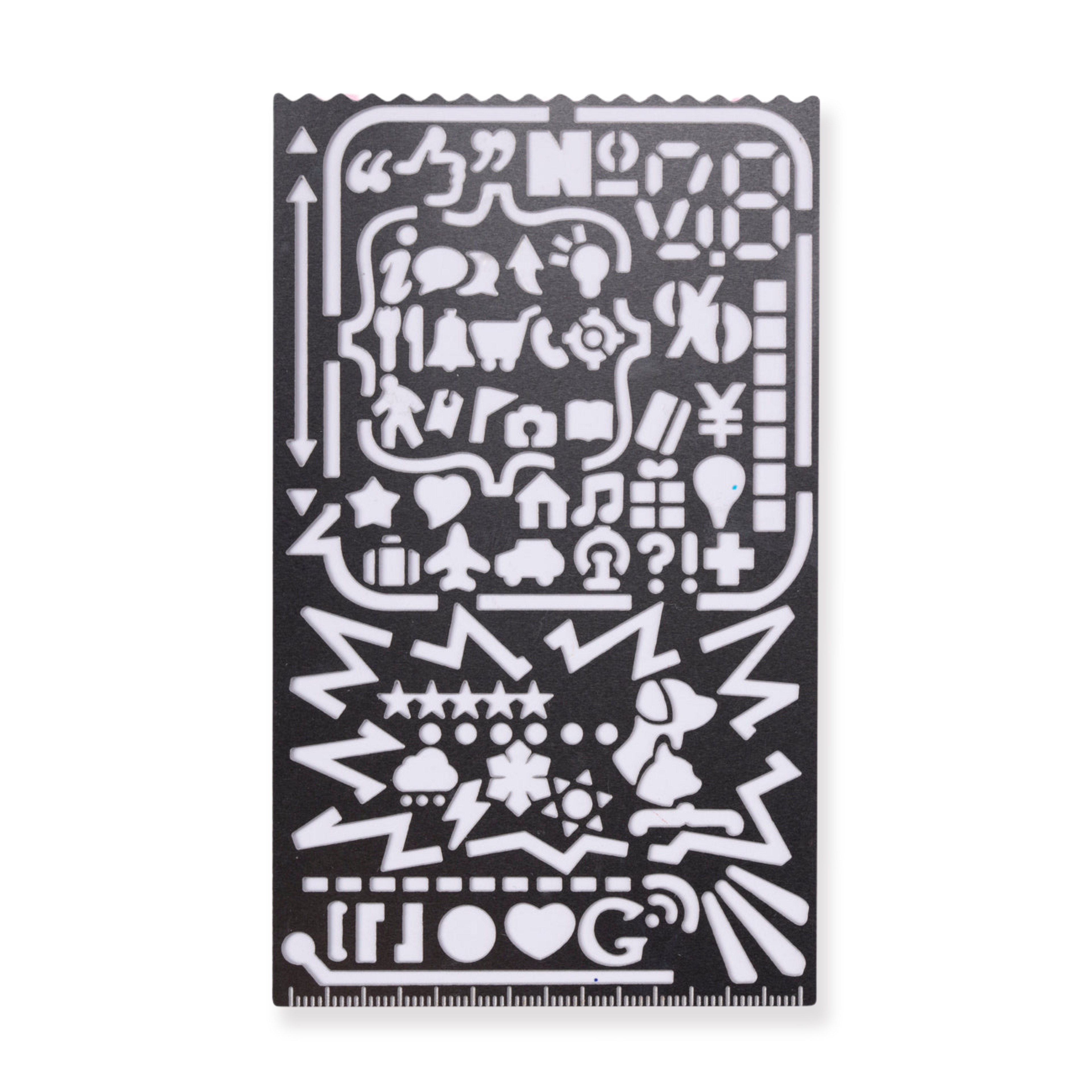 Bullet Journal Drawing Stencil Metal Ruler - Stationery Pal