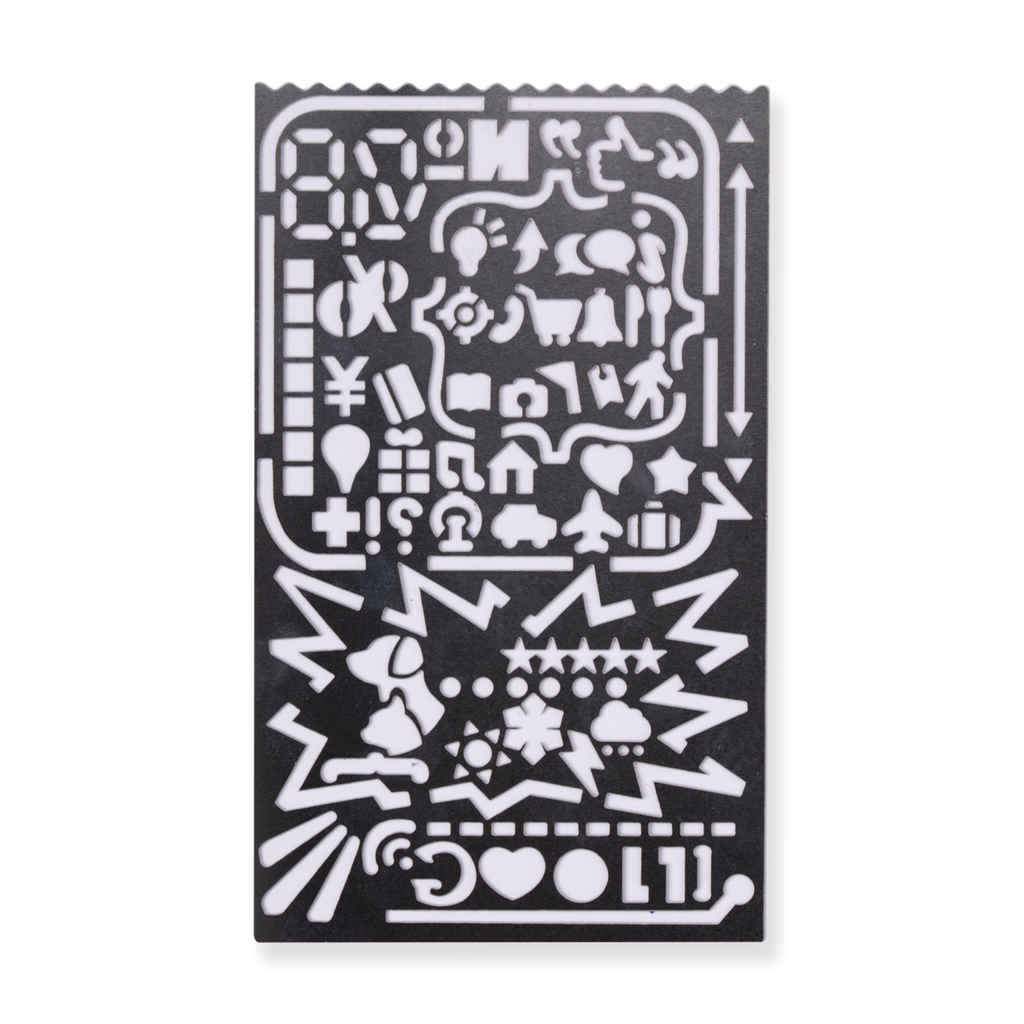 Bullet Journal Drawing Stencil Metal Ruler - Stationery Pal