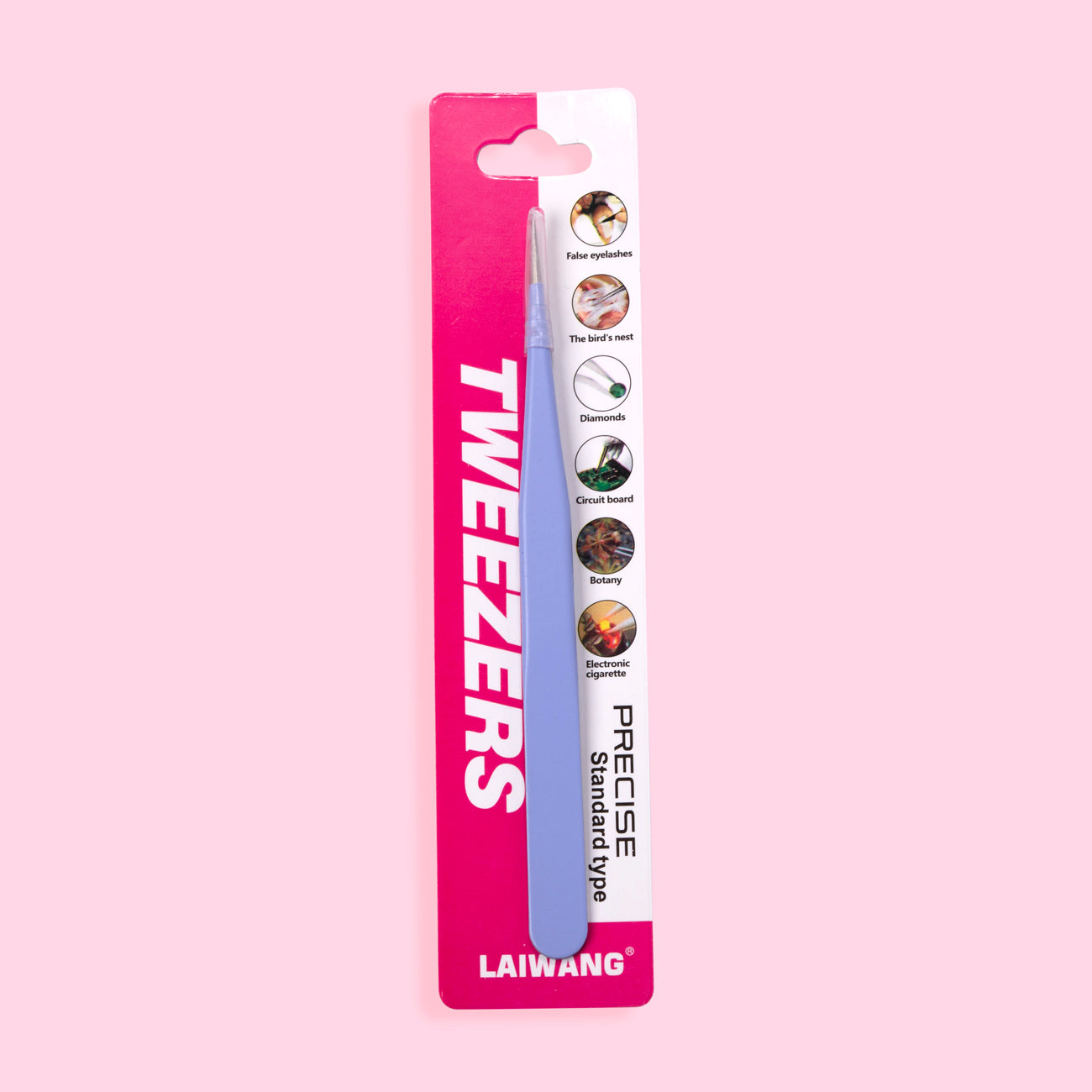 Macaron Straight Pointed Tweezer - Purple - Stationery Pal