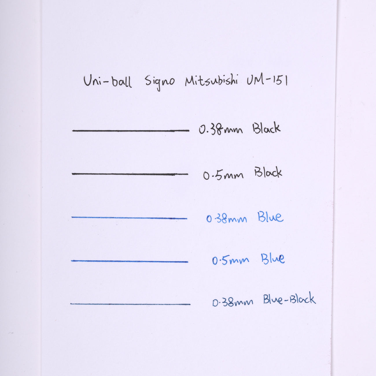 Uni-ball Signo UM-151 Gel Pen - 0.38 mm - Blue Black - Stationery Pal