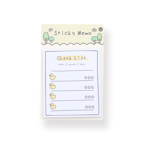 Kawaii Sticky Memo - Checklist - Stationery Pal