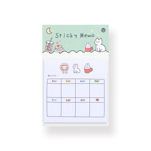 Kawaii Sticky Memo - Daily Plan - Stationery Pal