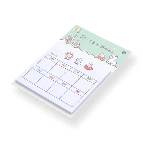 Kawaii Sticky Memo - Daily Plan - Stationery Pal
