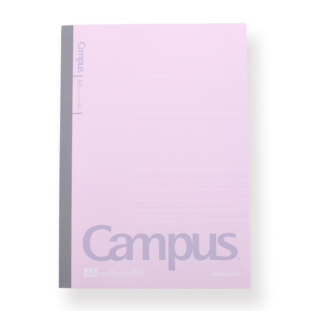 Kokuyo Campus Notebook - A5 - 8 mm Ruled - Pink - Stationery Pal