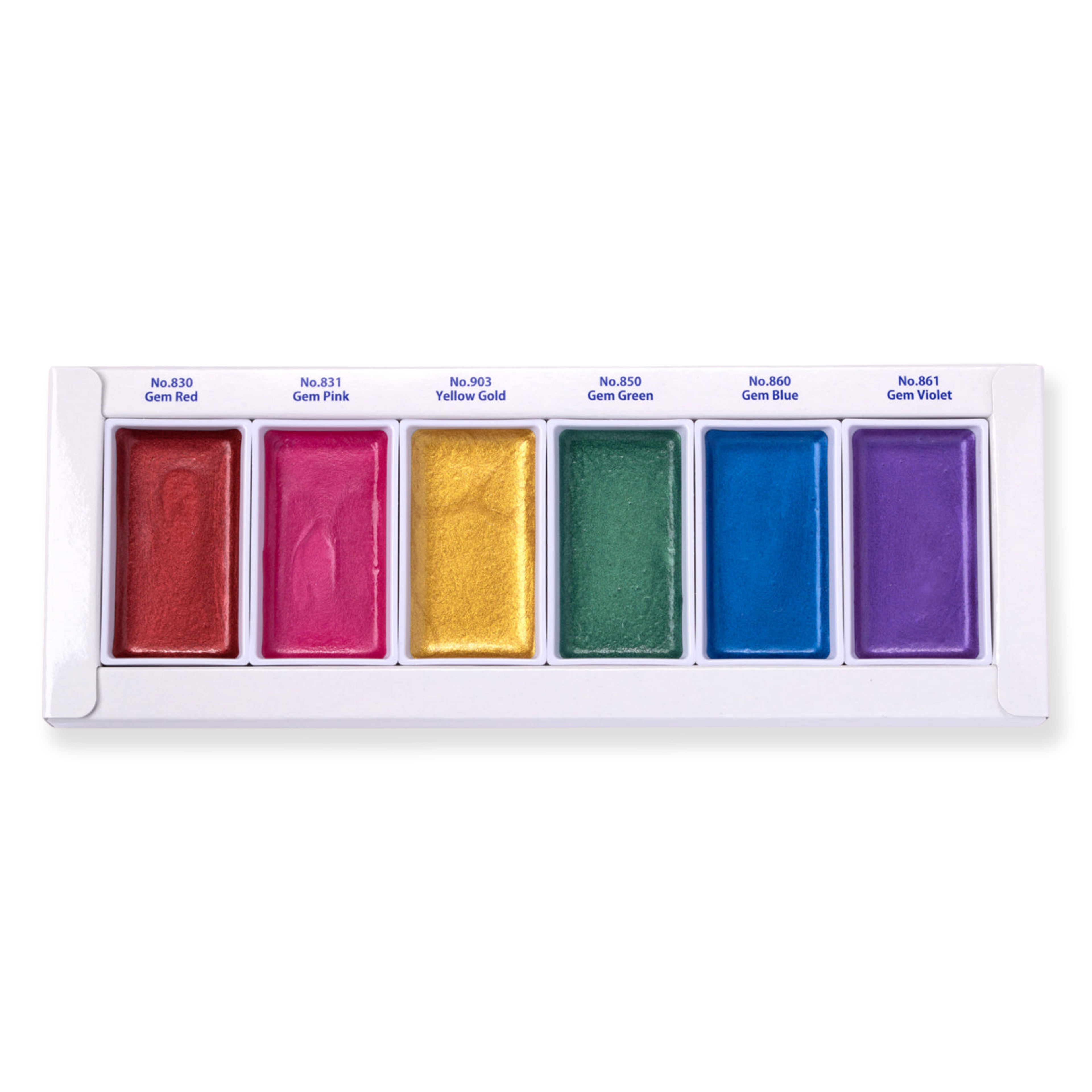 Kuretake Gansai Tambi Watercolor Palette - Gem Colors - 6 Color Set - Stationery Pal