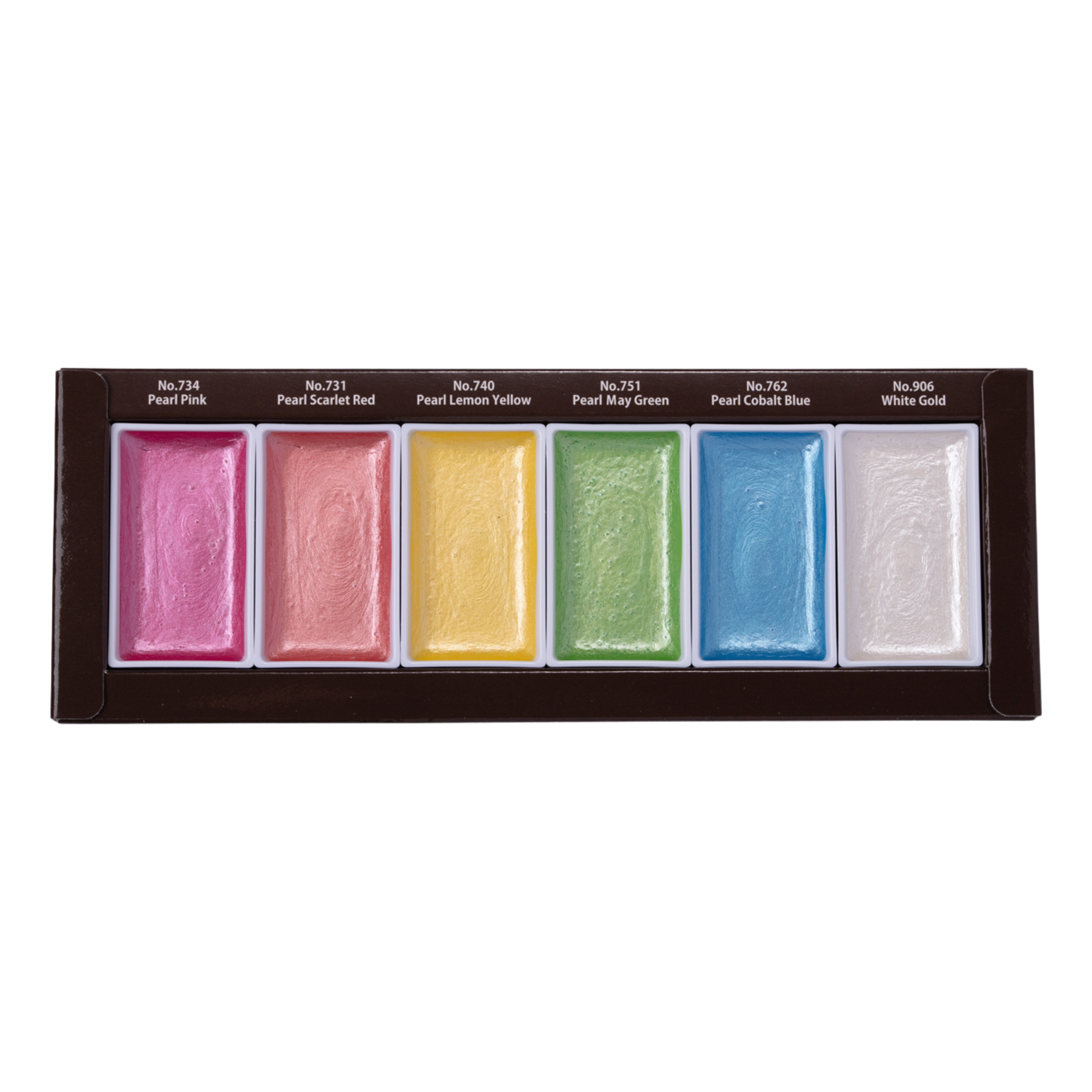 Kuretake Gansai Tambi Watercolor Palette - Pearl Colors - 6 Color Set - Stationery Pal