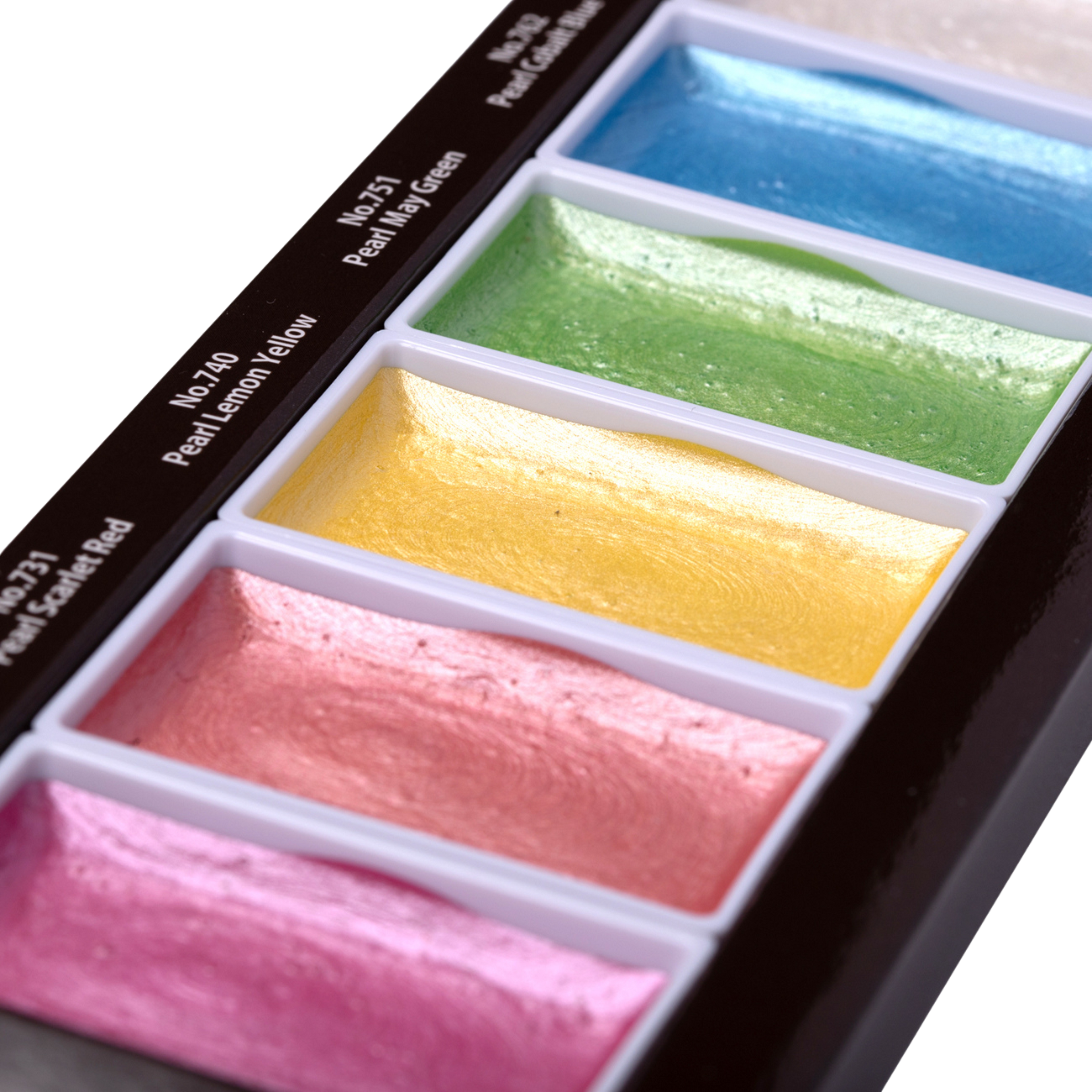 Kuretake Gansai Tambi Watercolor Palette - Pearl Colors - 6 Color Set - Stationery Pal