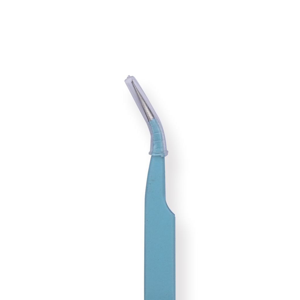 Macaron Curved Pointed Tweezer - Blue - Stationery Pal
