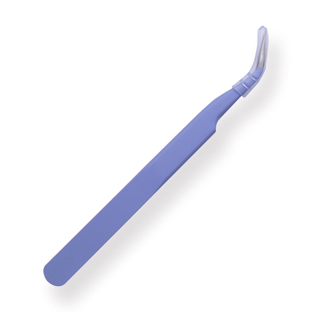 Macaron Curved Pointed Tweezer - Purple - Stationery Pal