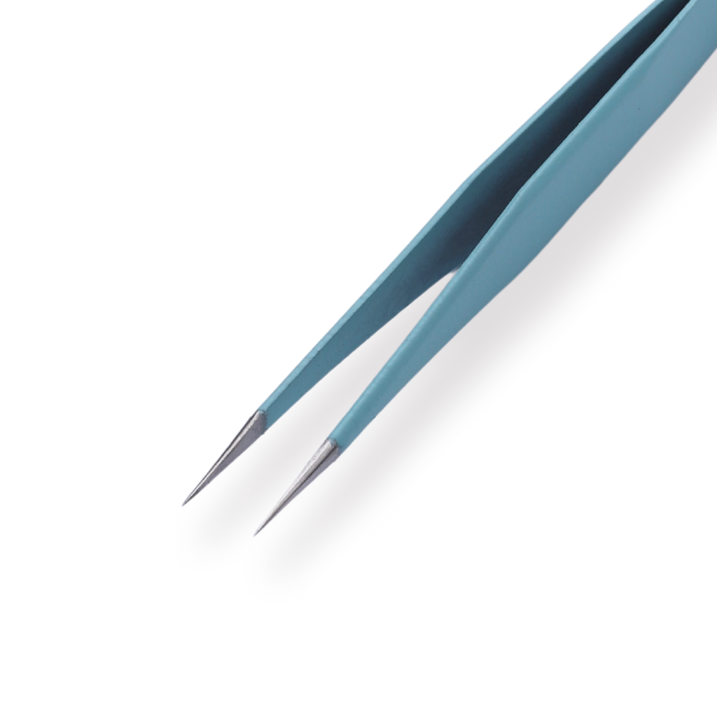 Macaron Straight Pointed Tweezer - Blue - Stationery Pal