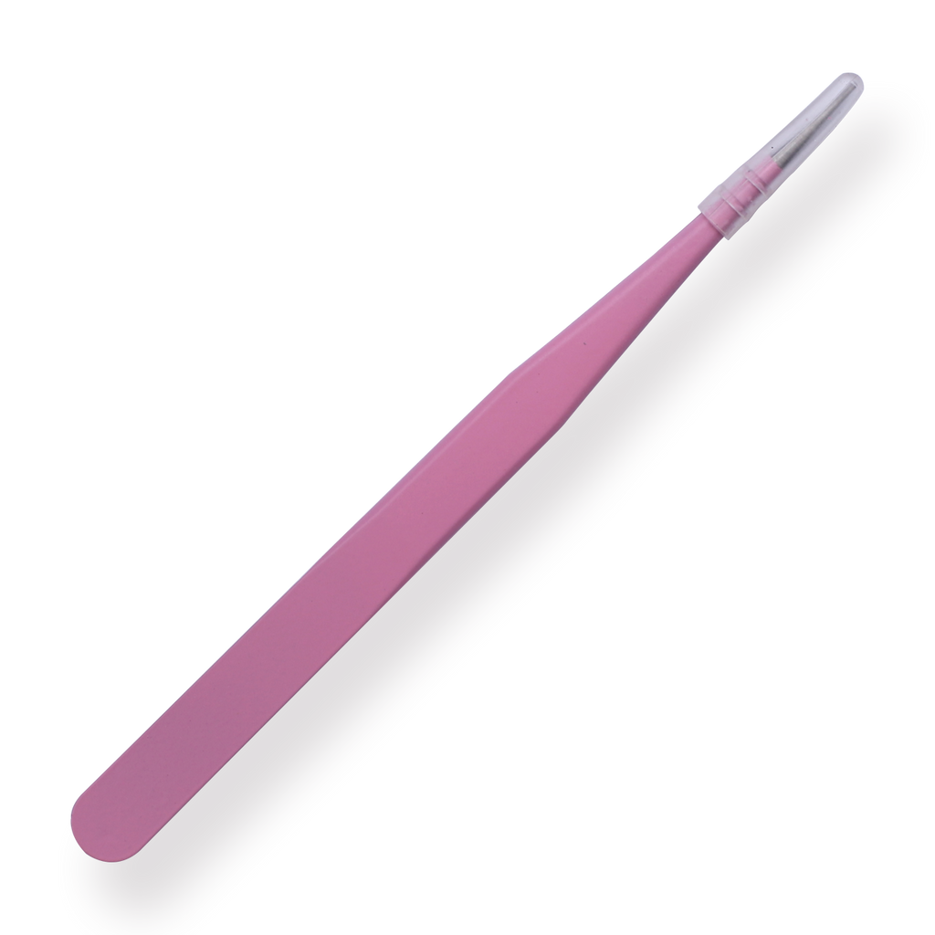 Macaron Straight Pointed Tweezer - Pink - Stationery Pal