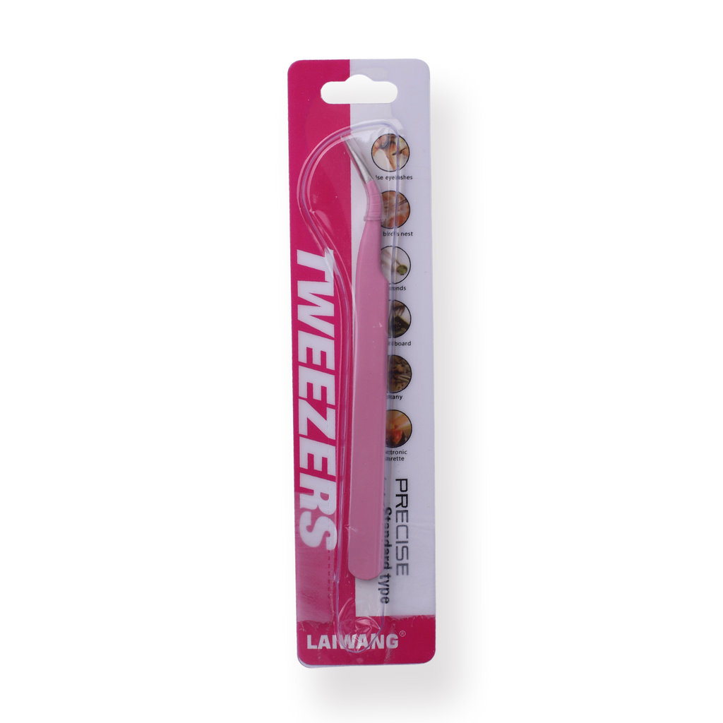 Macaron Curved Pointed Tweezer - Pink - Stationery Pal