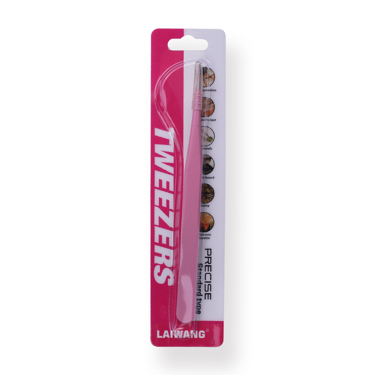 Macaron Straight Pointed Tweezer - Pink - Stationery Pal