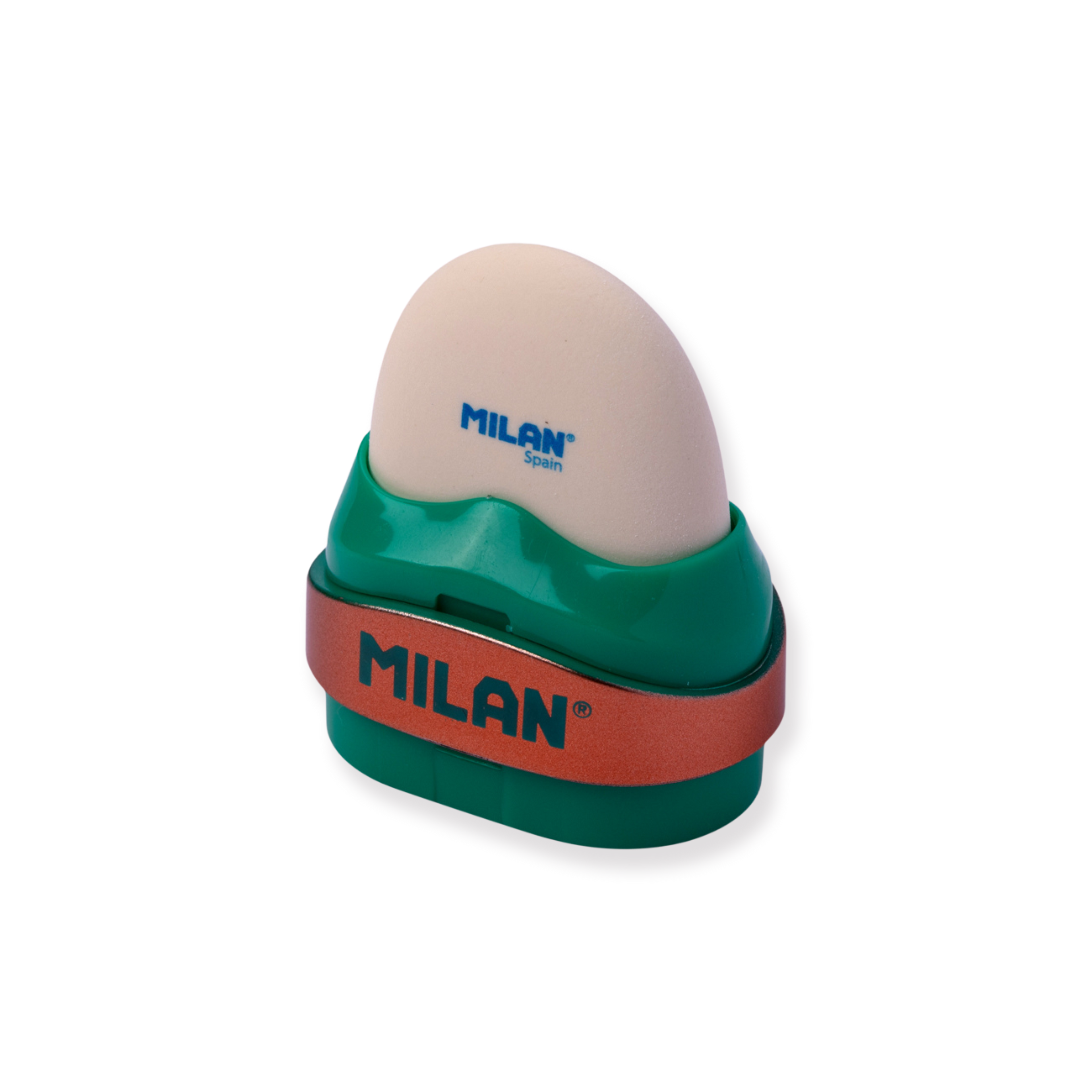 Milan Capsule Sharpener + Eraser Copper - Green - Stationery Pal
