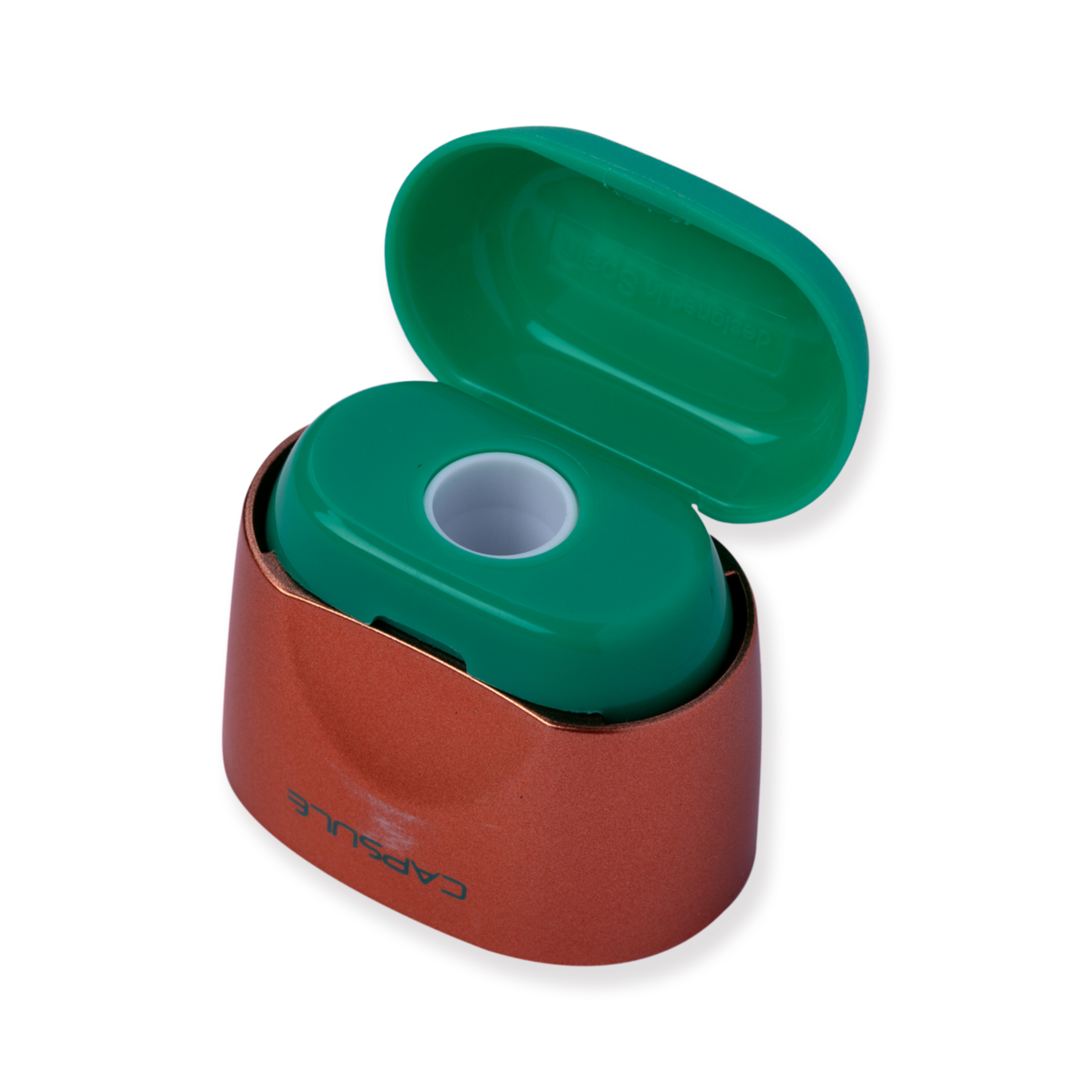 Milan Capsule Sharpener + Eraser Copper - Green - Stationery Pal