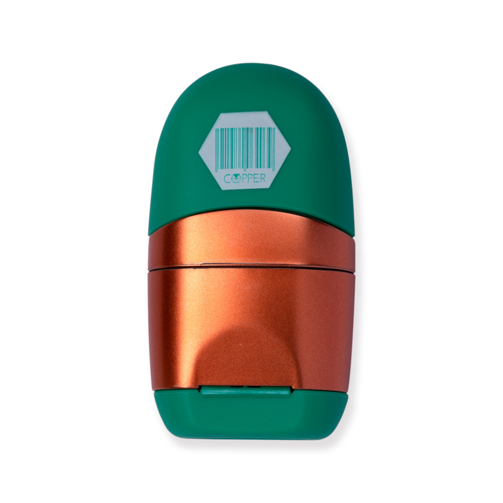 Milan Capsule Sharpener + Eraser Copper - Green - Stationery Pal