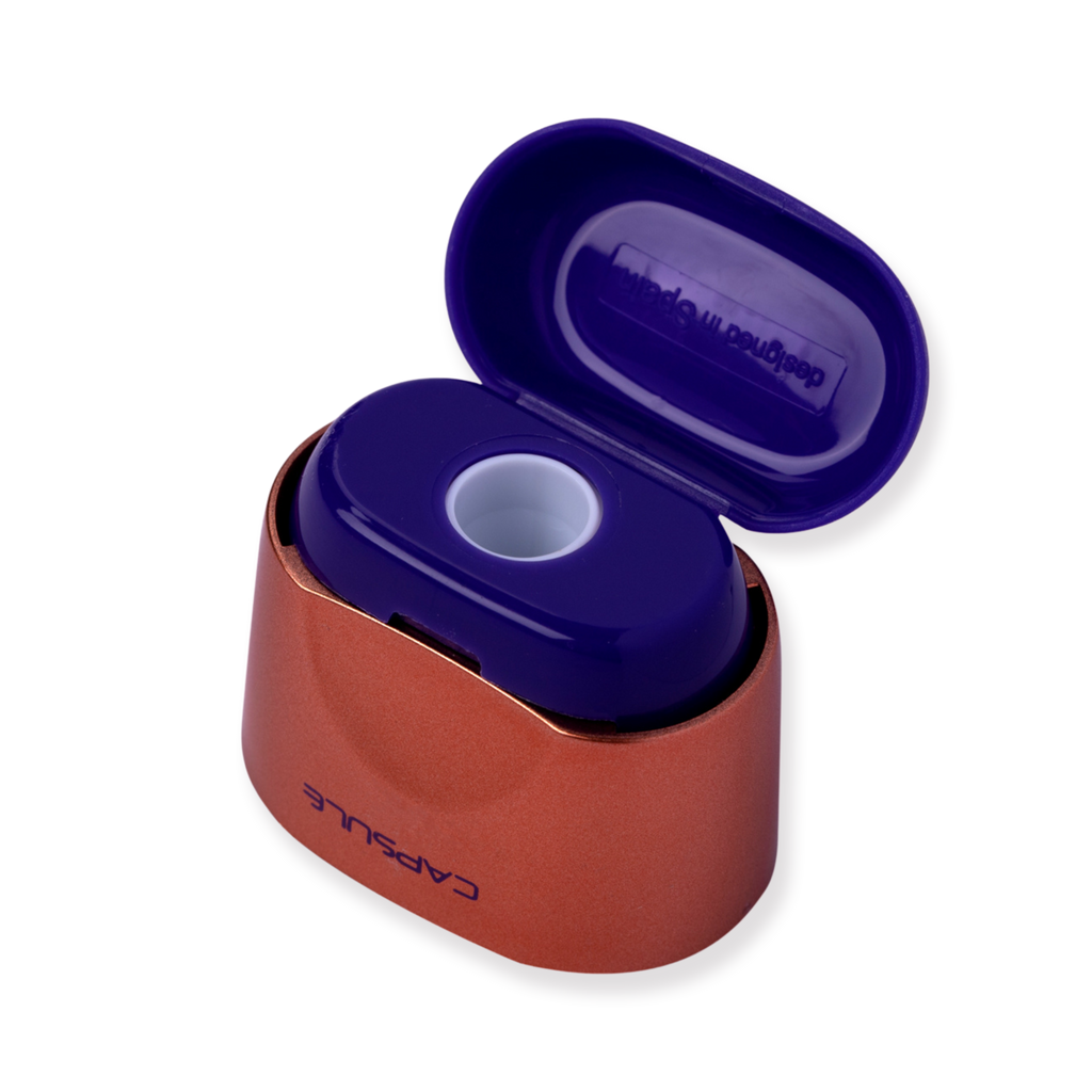 Milan Capsule Sharpener + Eraser Copper - Lilac - Stationery Pal