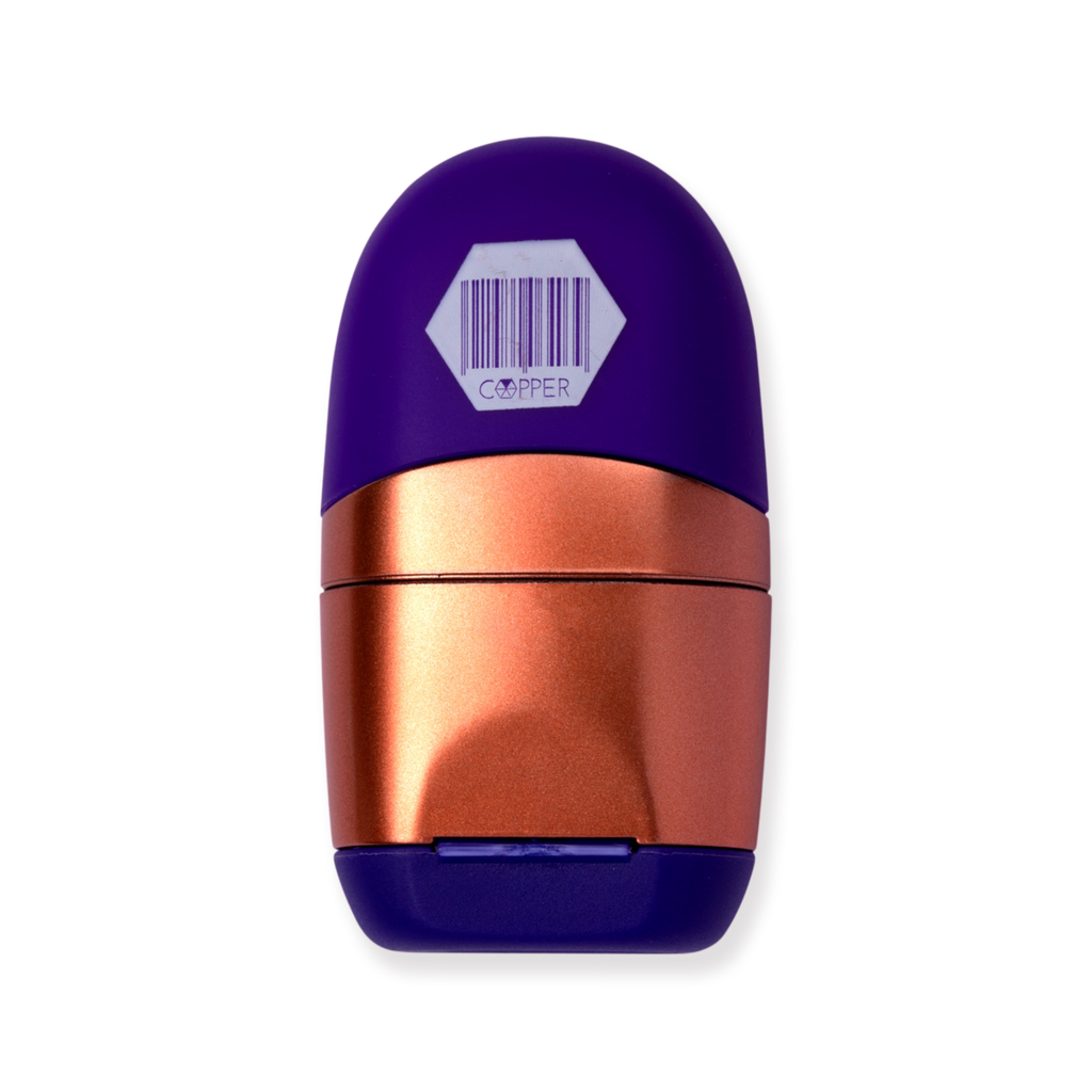 Milan Capsule Sharpener + Eraser Copper - Lilac - Stationery Pal