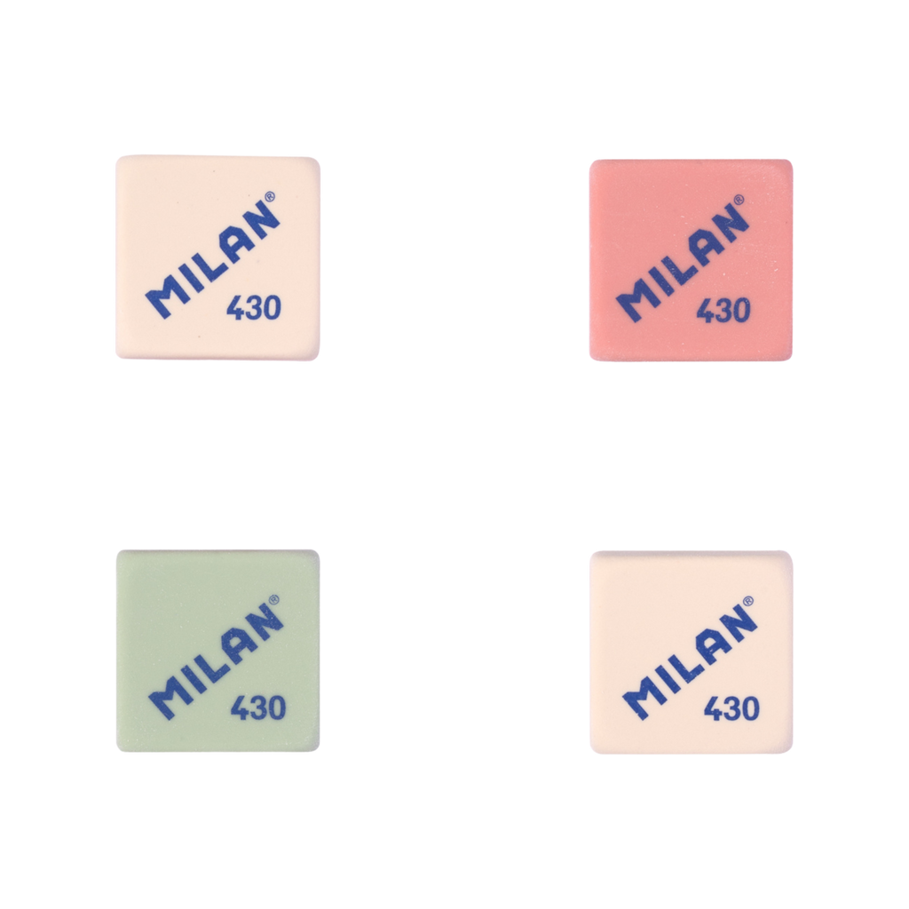 Milan Square Eraser 430 - Set of 4 - Stationery Pal