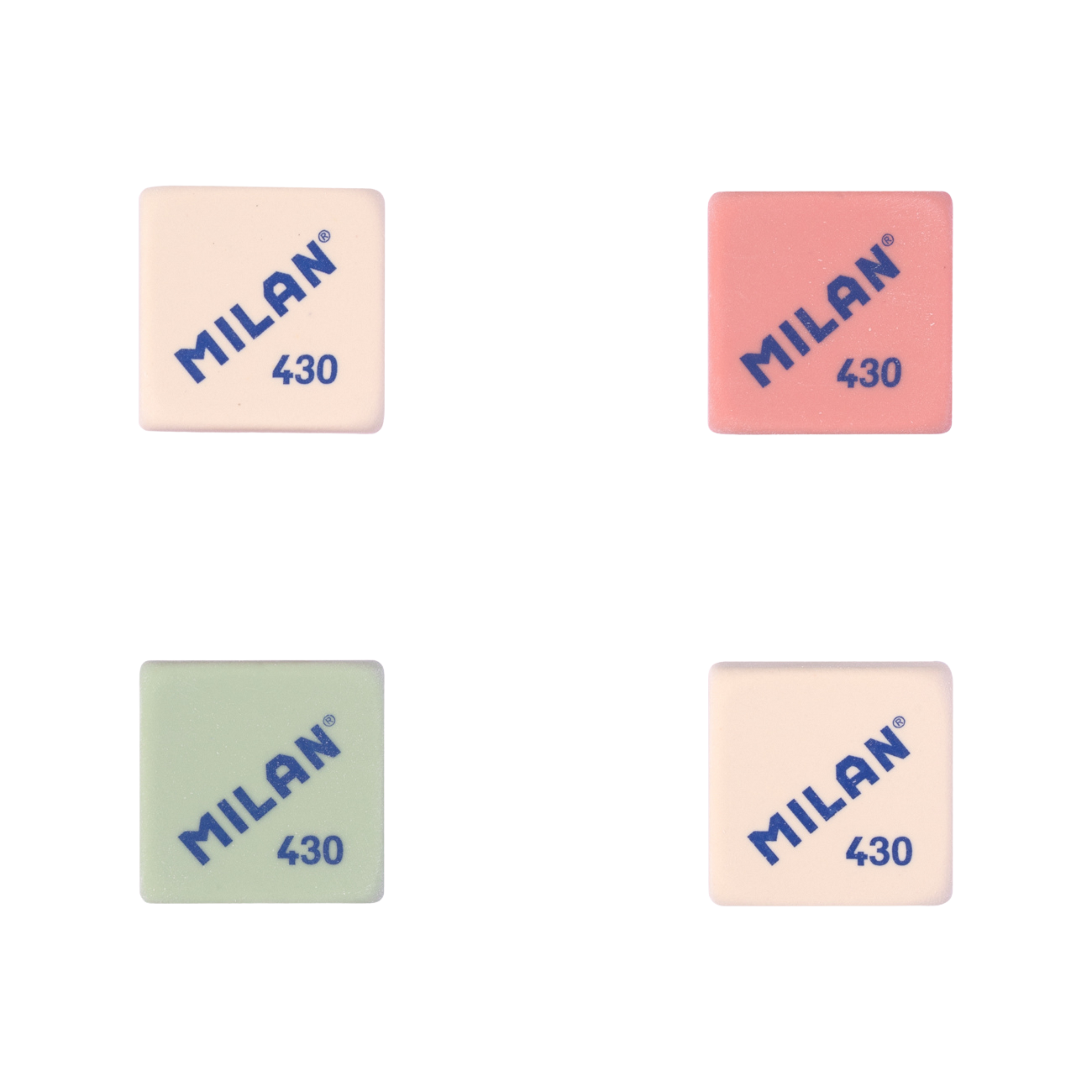 Milan Square Eraser 430 - Set of 4 - Stationery Pal