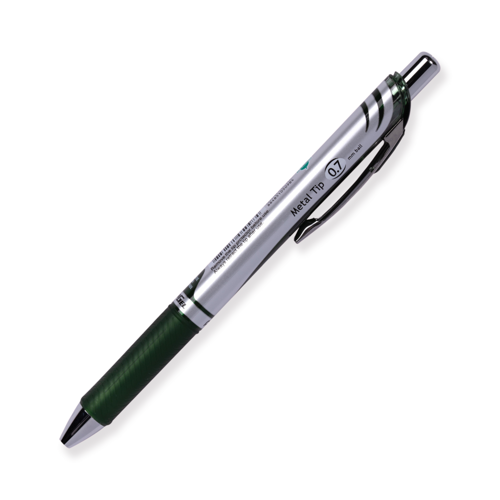 Pentel EnerGel RTX Gel Pen - Conical - 0.7 mm - Forest Green - Stationery Pal