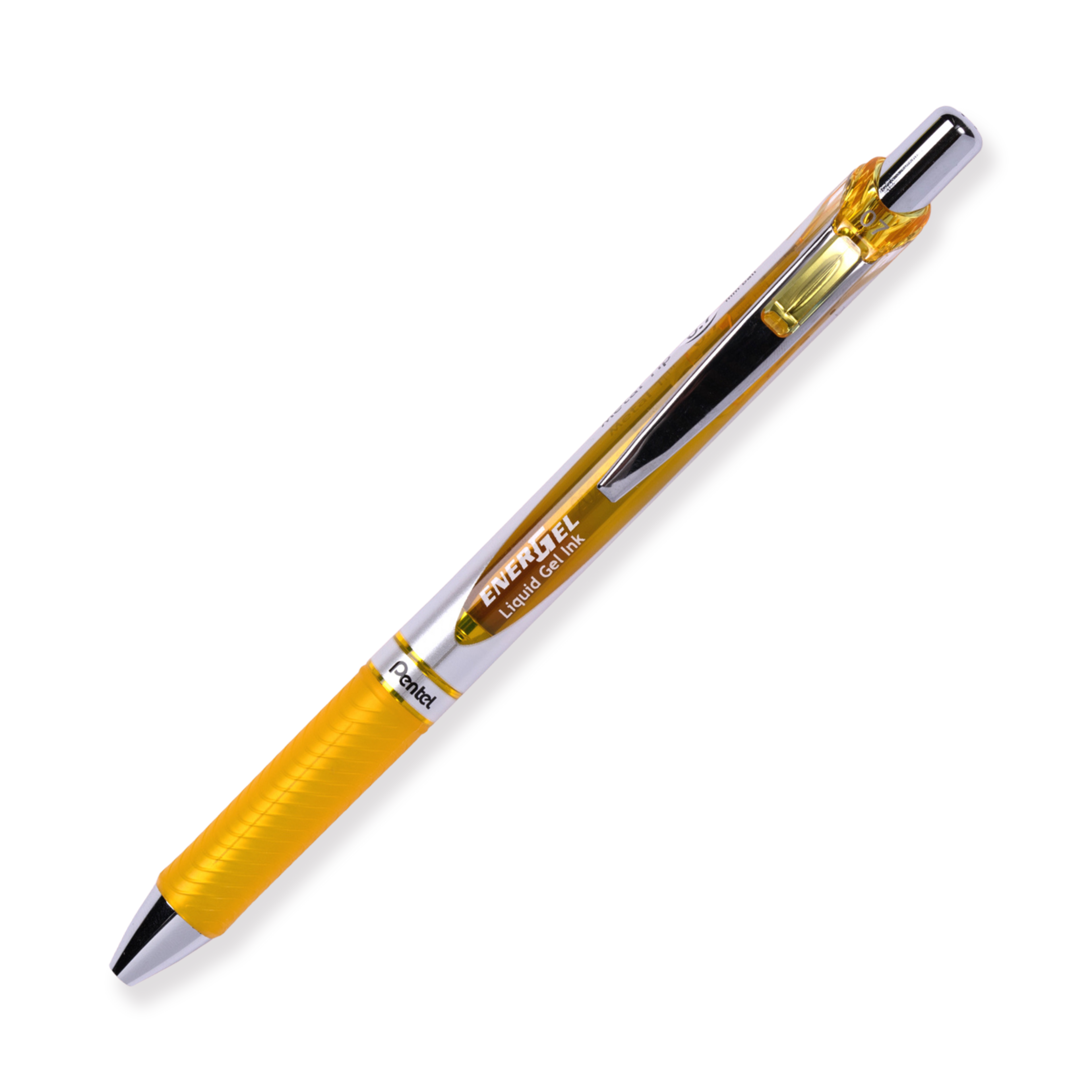 Pentel EnerGel RTX Gel Pen - Conical - 0.7 mm - Yellow - Stationery Pal