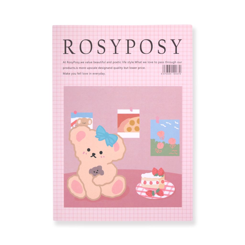 Rosy Posy Scrapbooking Paper Pad - Pink - Stationery Pal