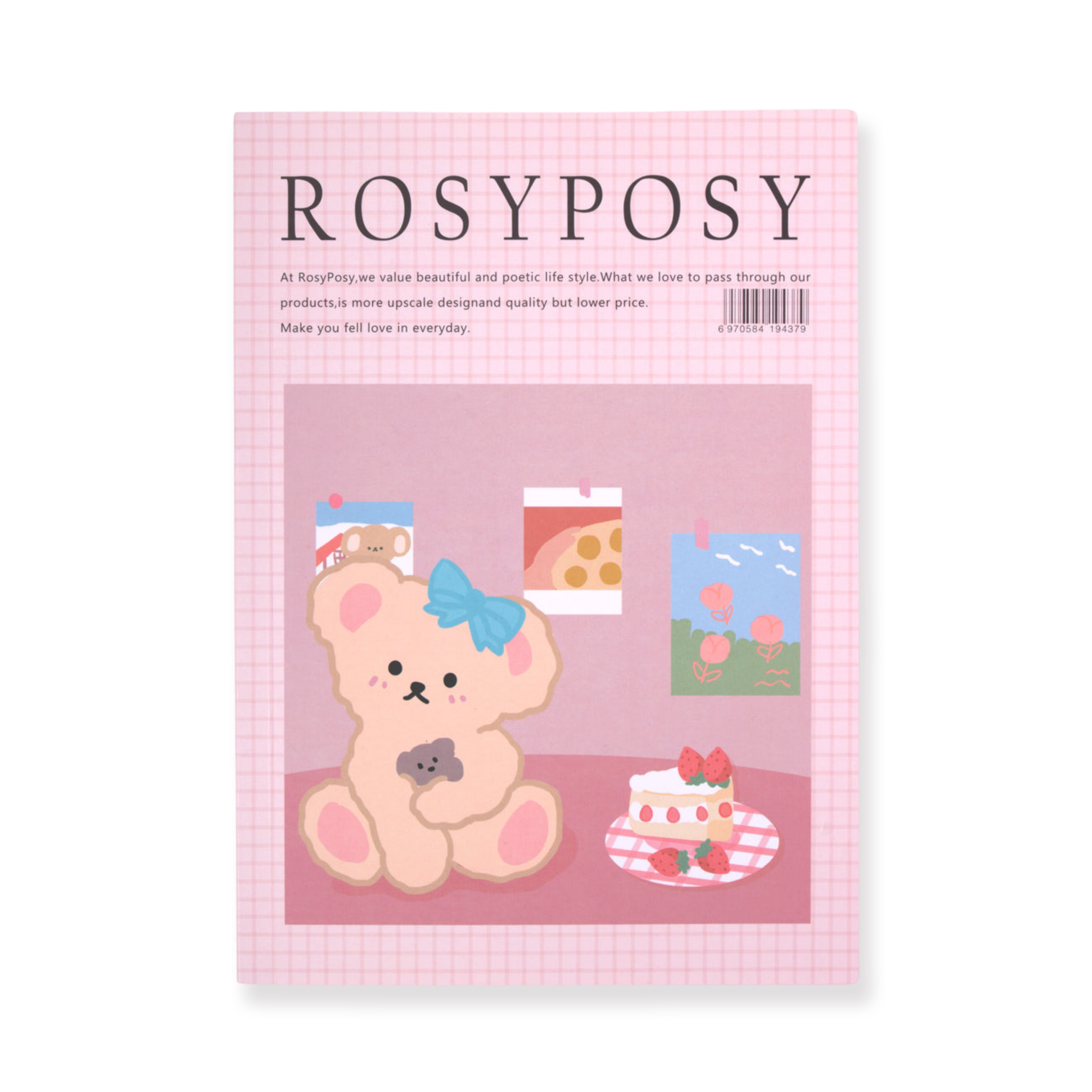 Rosy Posy Scrapbooking Paper Pad - Pink - Stationery Pal