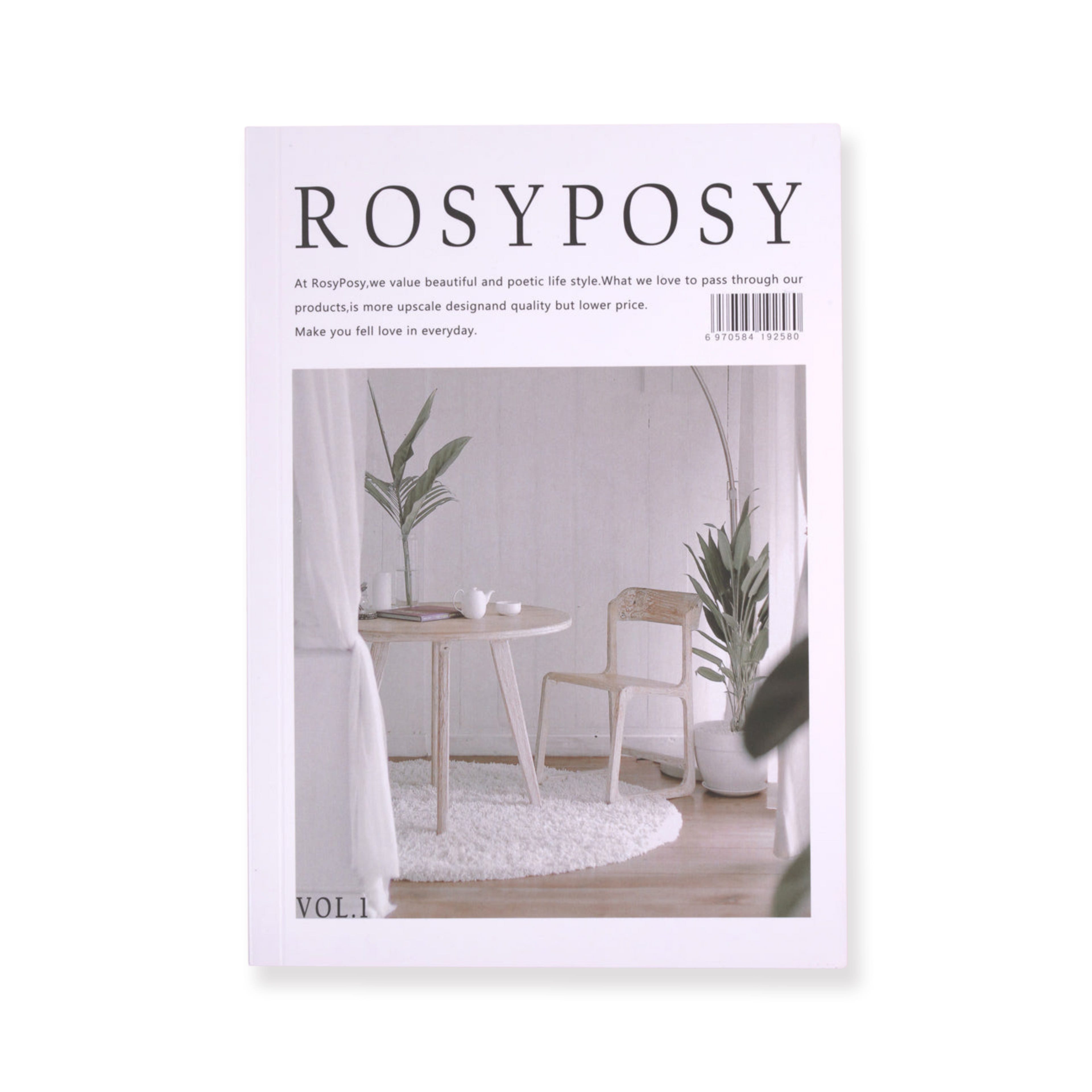 Rosy Posy Scrapbooking Paper Pad - White - Stationery Pal