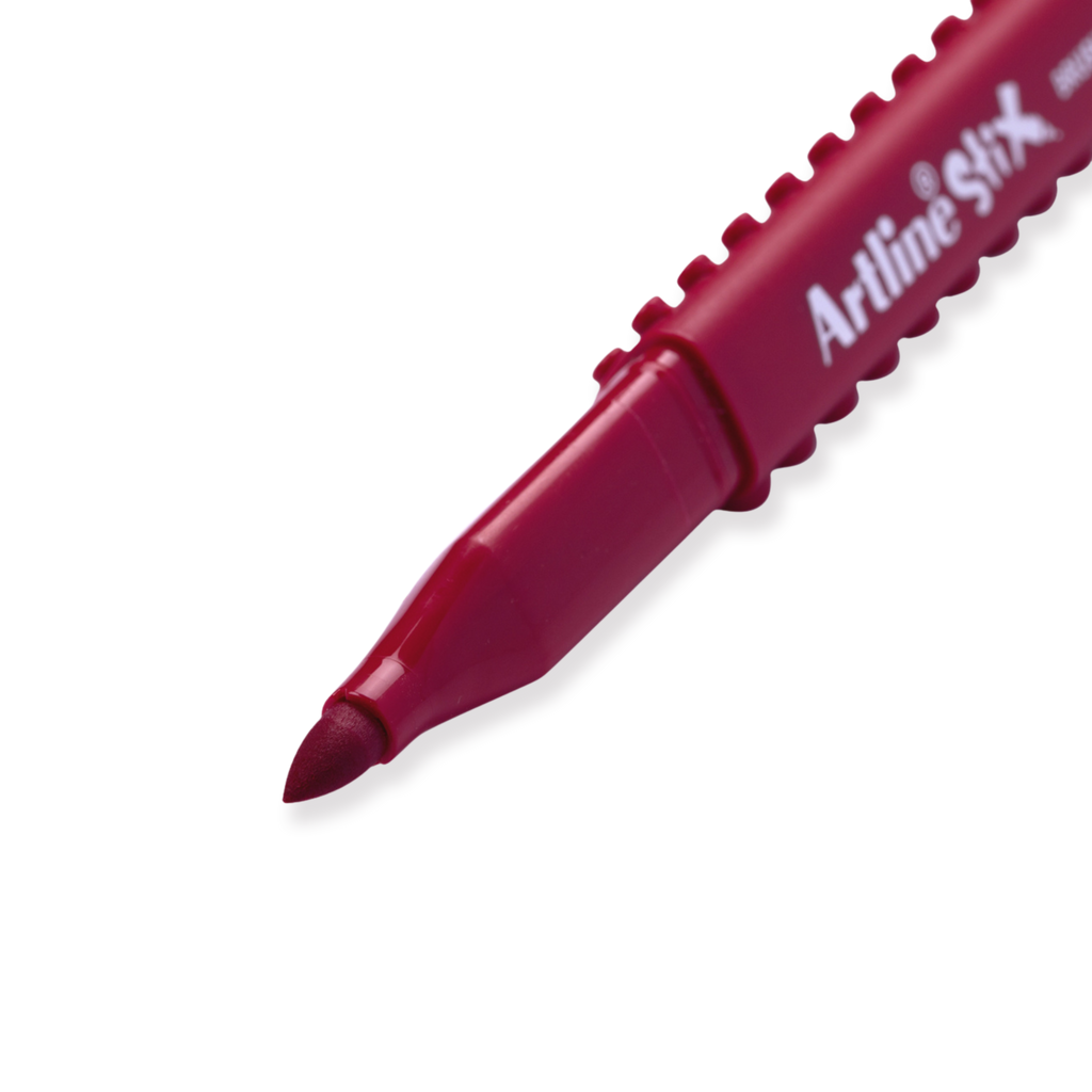 Shachihata Artline Stix Brush Marker - Dark Red - Stationery Pal