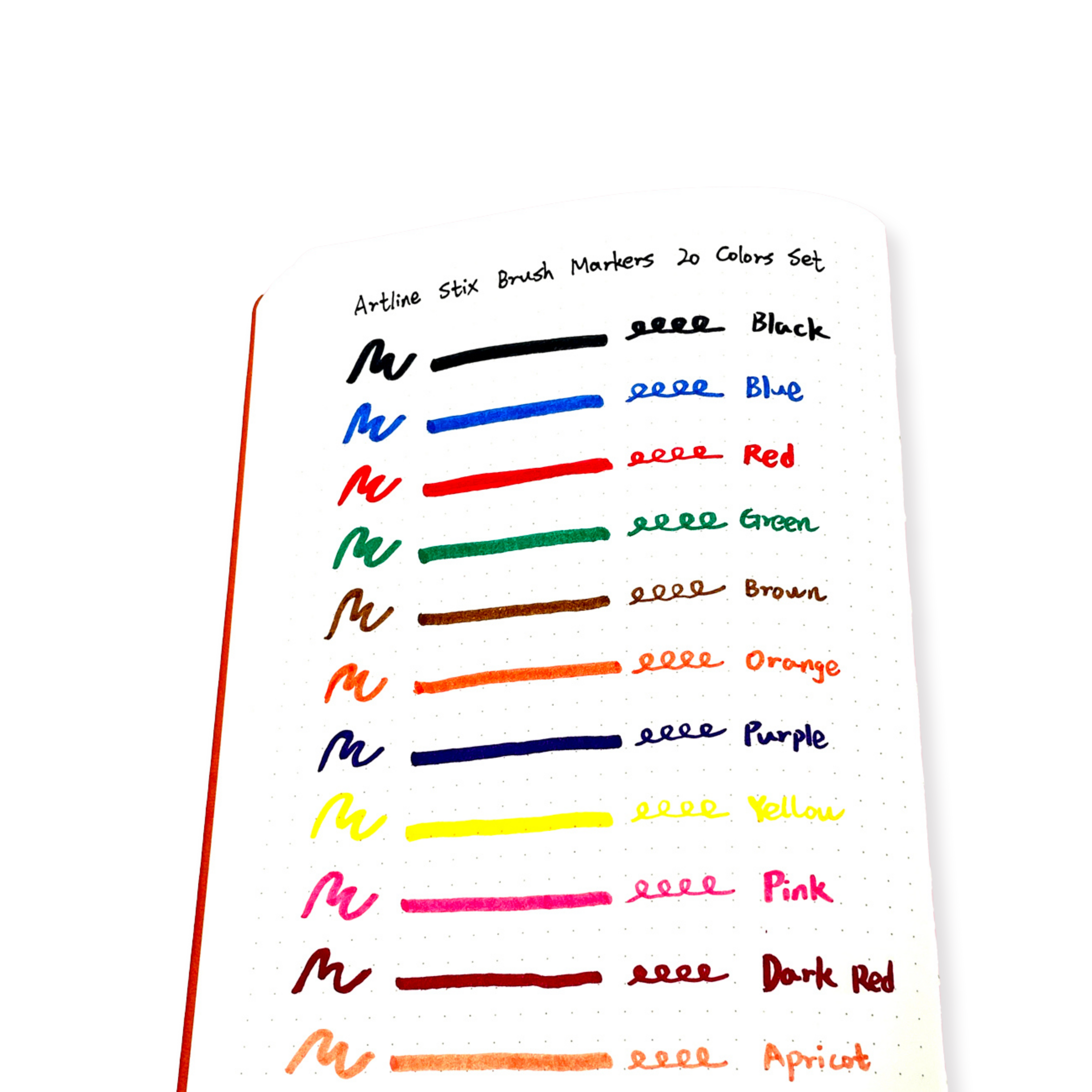 Shachihata Artline Stix Brush Marker - Red - Stationery Pal