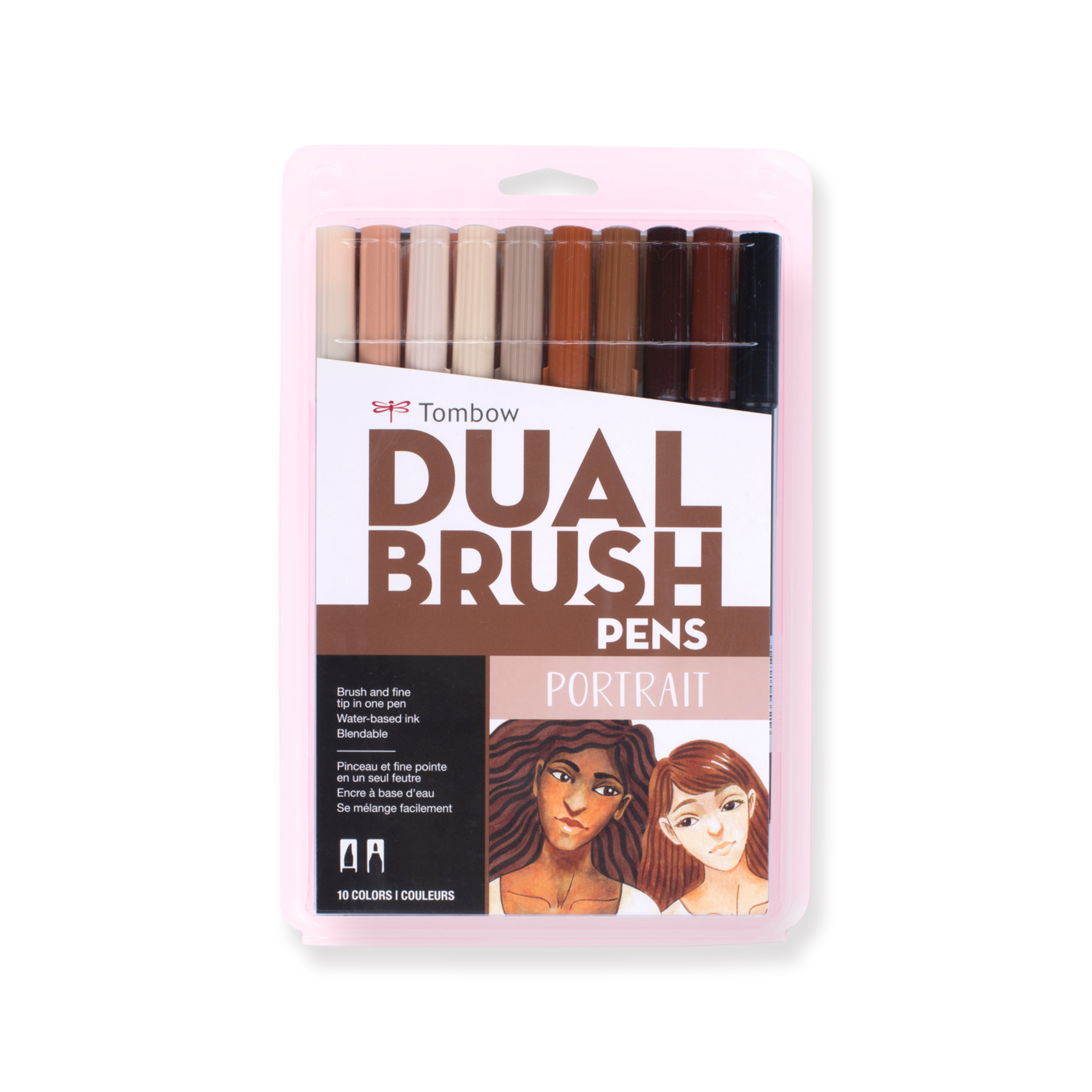 Tombow ABT Dual Brush Pen 10-Pack Set - Portrait - Stationery Pal