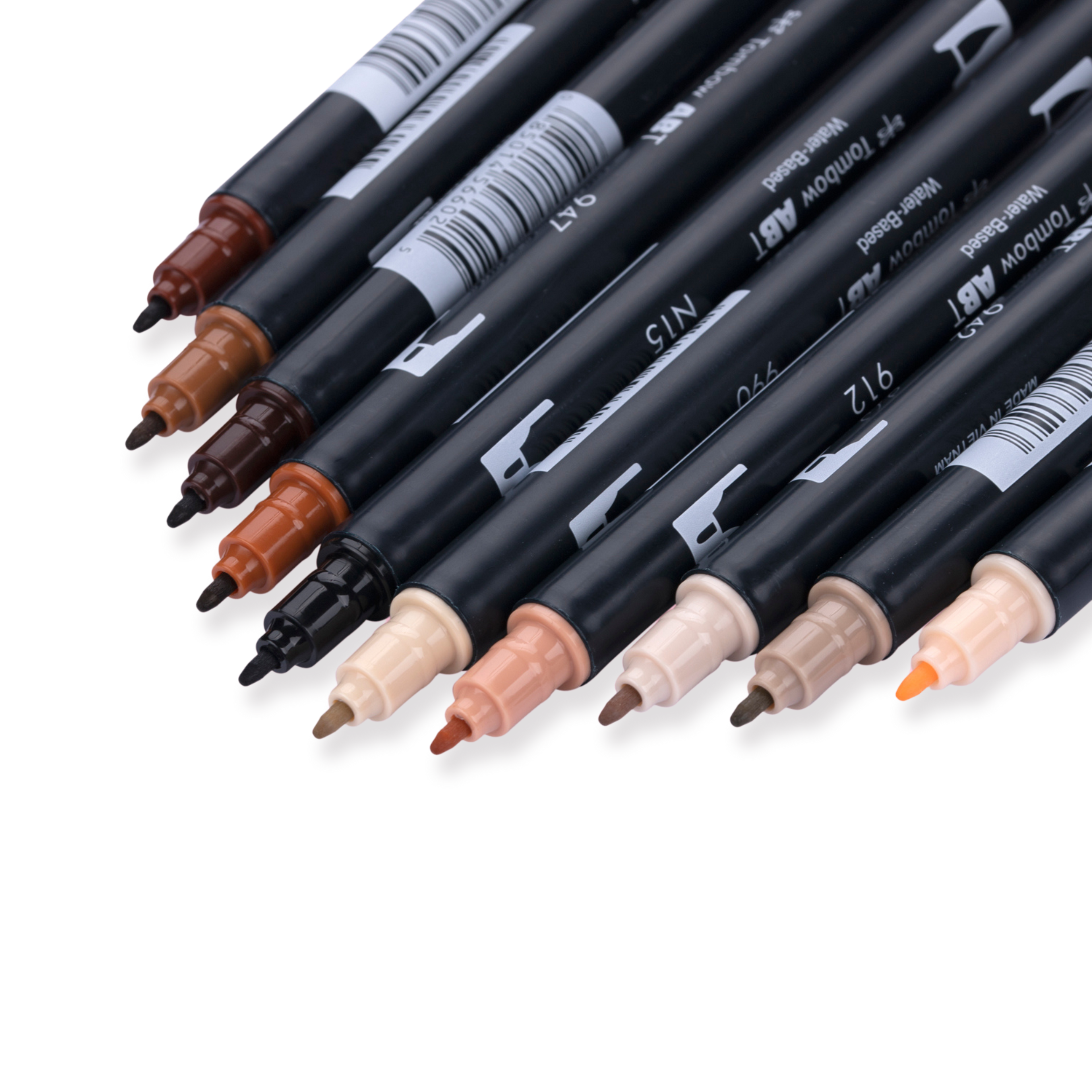 Tombow ABT Dual Brush Pen 10-Pack Set - Portrait - Stationery Pal