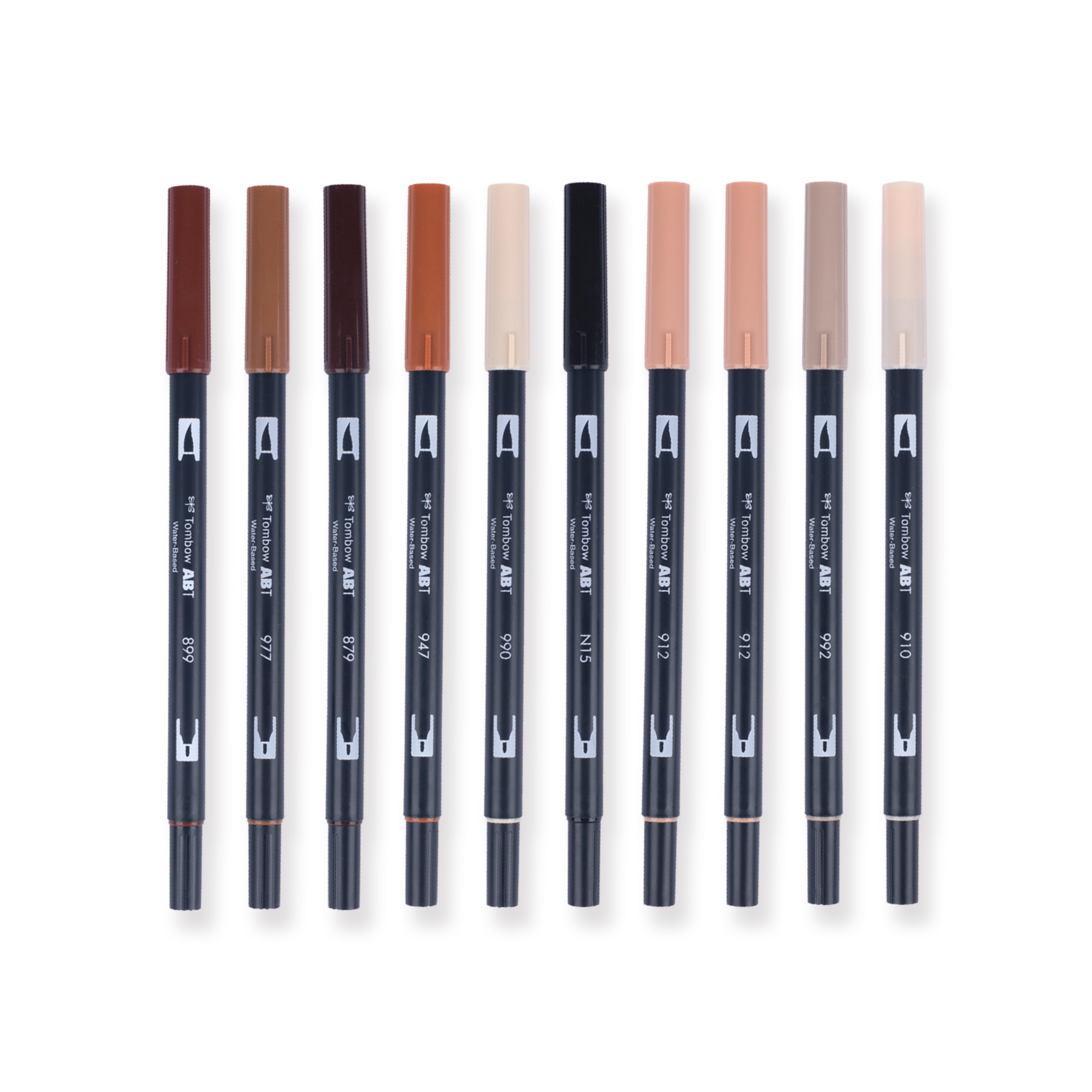 Tombow ABT Dual Brush Pen 10-Pack Set - Portrait - Stationery Pal