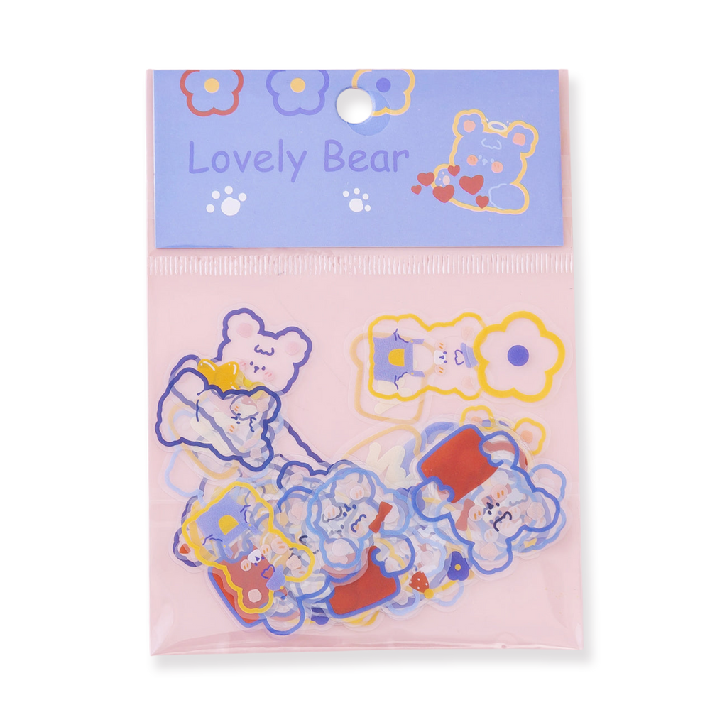 Transparent Bear Stickers - Stationery Pal