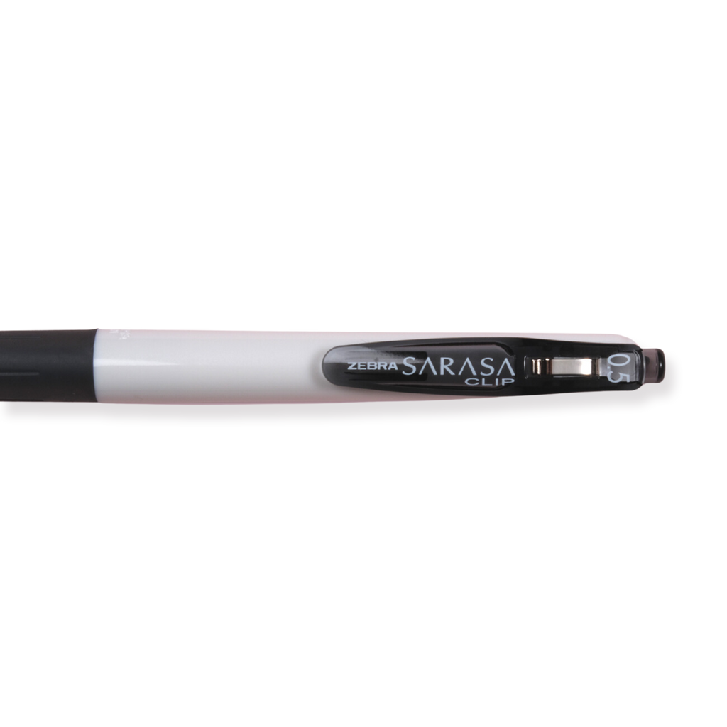 Zebra Sarasa JJZ15W White Stick Gel Pen - 0.5 mm - Black - Stationery Pal