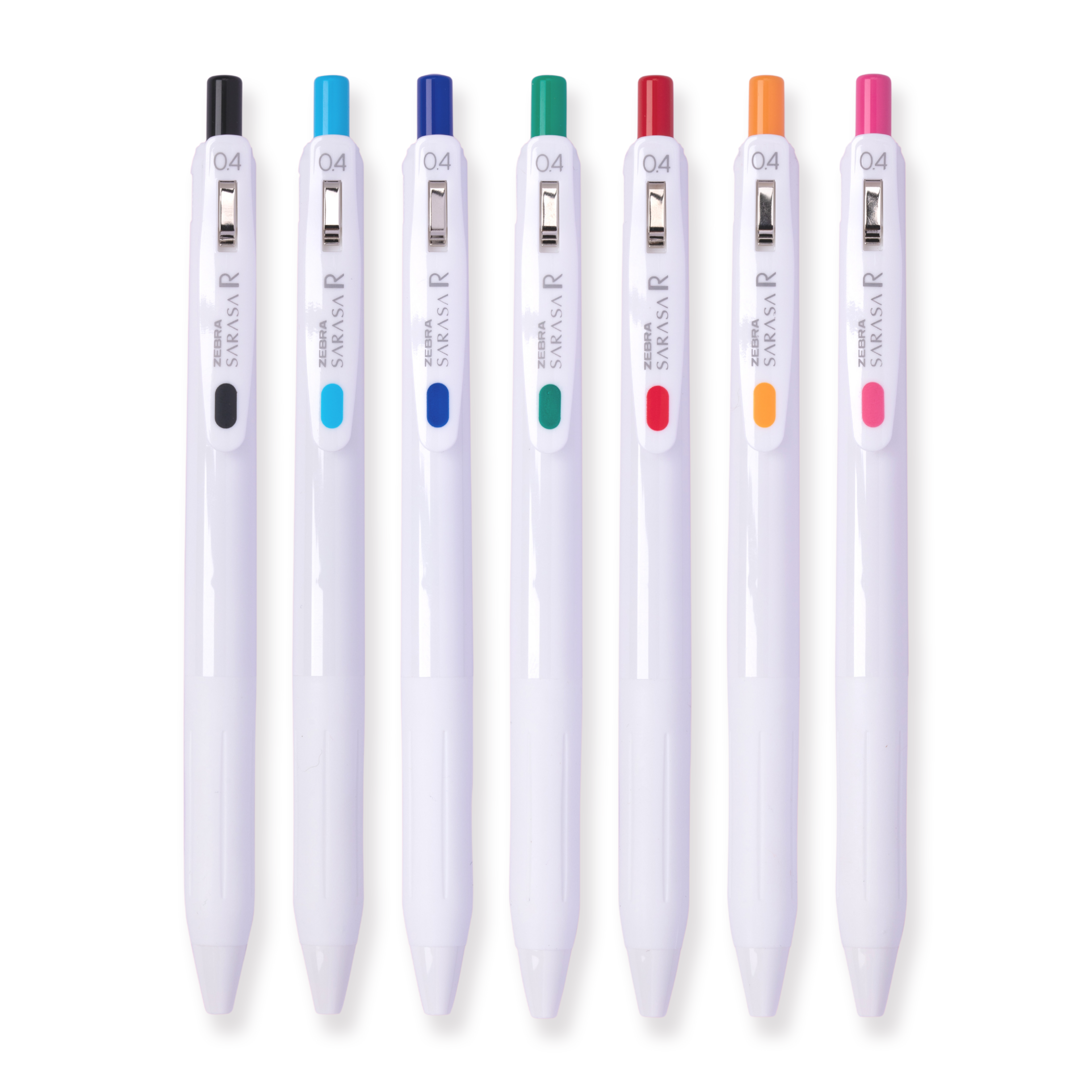 Zebra Sarasa R Gel Ink Pen - 0.4 mm - 7 Color Set - Stationery Pal