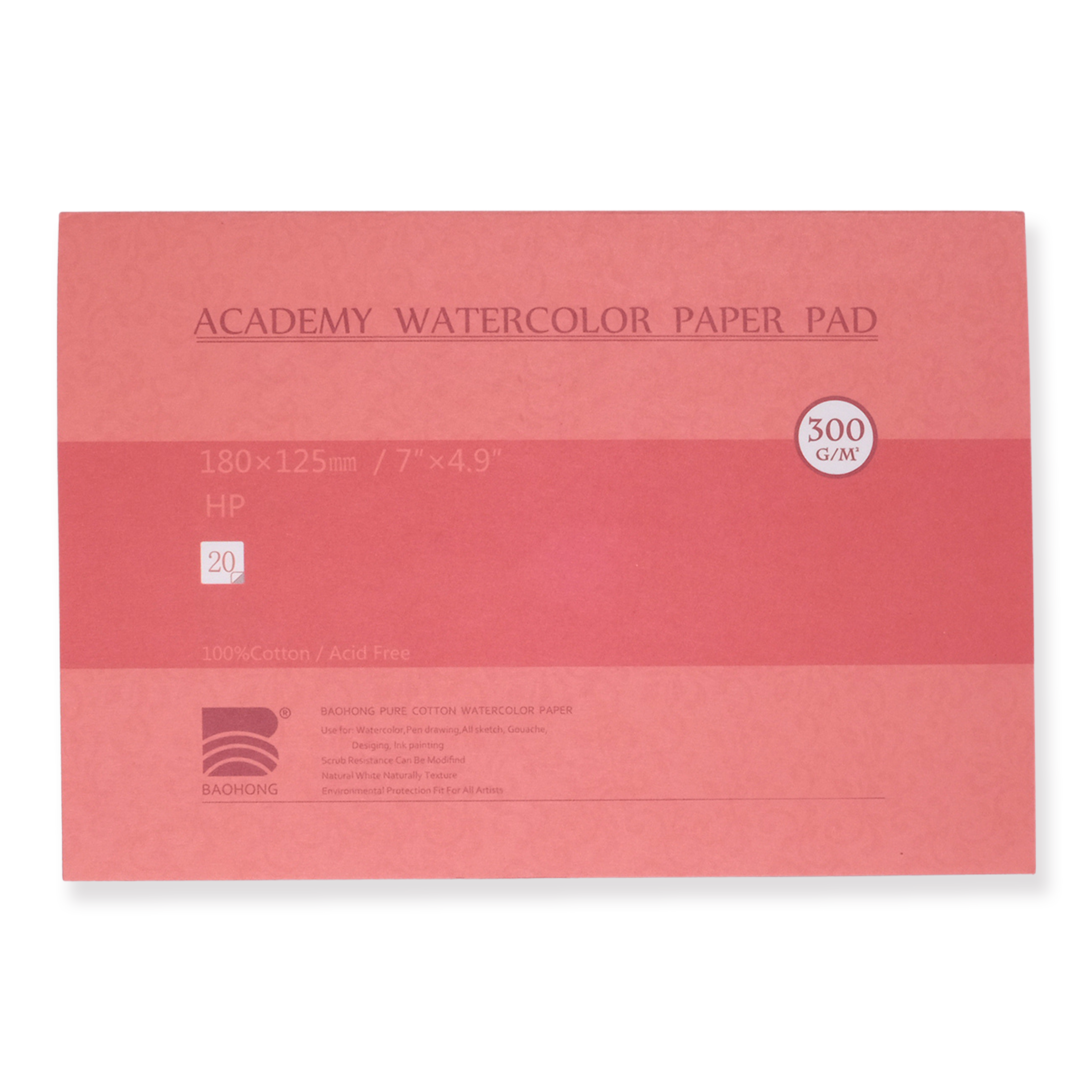 Baohong Pure Cotton Hot Press Watercolor Paper Pad - Stationery Pal