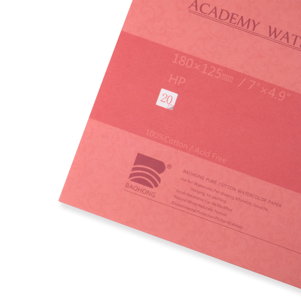 Baohong Pure Cotton Hot Press Watercolor Paper Pad - Stationery Pal
